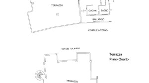 planimetria attico annuncio